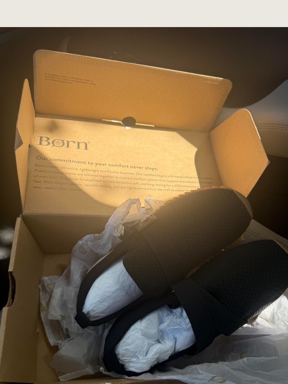 NWT Born Women’s Black Slip-On Casual Shoes with Velcro close